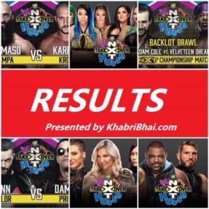 Read more about the article NXT TakeOver In Your House 2020 Results, Highlights Full Match Card Written Details
