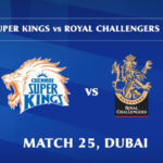 IPL 2020 CSK vs RCB 25th Match Live Score, Playing XI’s, Win Prediction, Result 10 October 2020