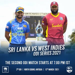 Read more about the article West Indies vs Sri Lanka 2nd ODI Match 12 March 2021 Live Score, Playing XI, and Result