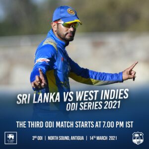 Read more about the article West Indies vs Sri Lanka 3rd ODI Match 14 March 2021 Live Score, Playing XI, and Result