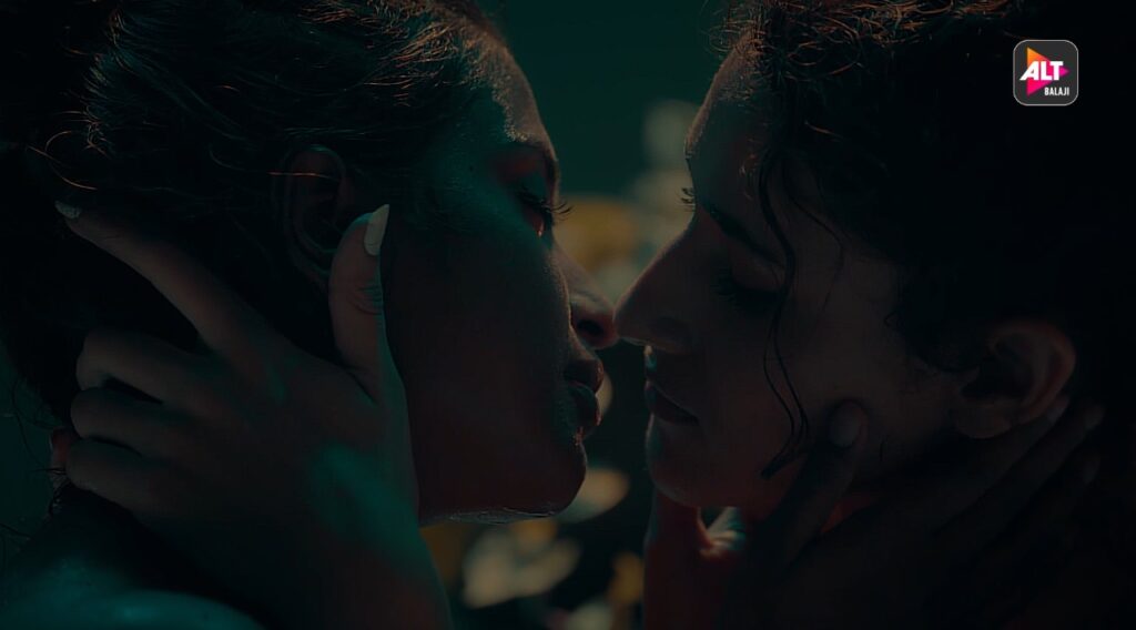 Lesbian kissing scene in ALT Balaji's Hai Taubba Season 3 Episode 2