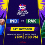 IND vs PAK 24 October 2021 Live Score, Playing xi’s, Prediction – ICC T20 World Cup 2021