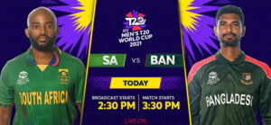 Read more about the article RSA vs BAN 2 November 2021 Live Score, Playing xi’s, Prediction – ICC T20 World Cup 2021