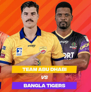 Read more about the article Team Abu Dhabi vs Bangla Tigers 2nd Match 19 Nov 2021 Live Score Updates, Playing XI’s, Winner Prediction – Abu Dhabi T10 League
