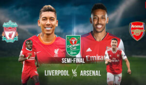 Read more about the article Carabao Cup – Liverpool vs Arsenal Semi Final 14 Jan 2022 Live Score, Winner Prediction, Lineups, Where to Watch Live Stream