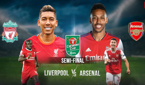 Carabao Cup – Liverpool vs Arsenal Semi Final 14 Jan 2022 Live Score, Winner Prediction, Lineups, Where to Watch Live Stream
