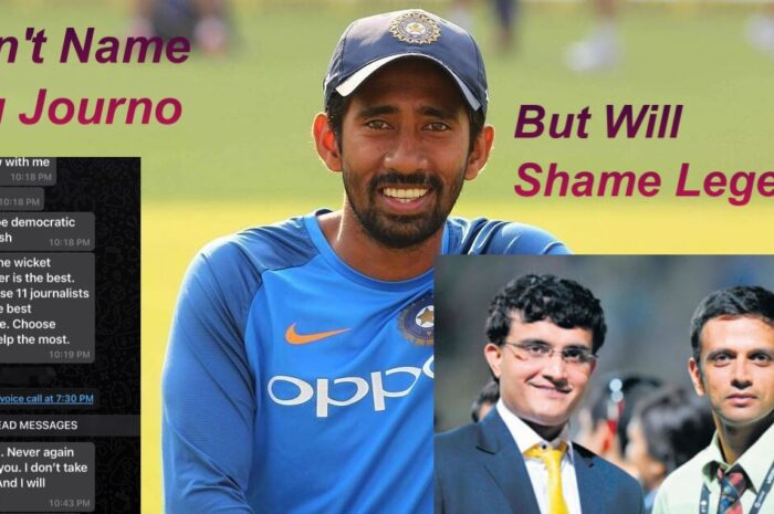 Wriddhiman Saha exposed himself by not naming Ypu journalist – Fake publicity stunt or Truth?