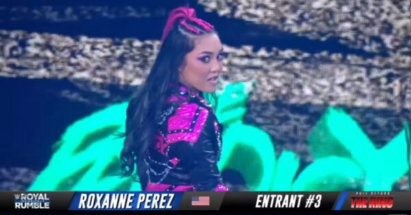 Photo of Roxanne Perez entering women's royal rumble 2025 at no. 3