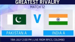 Read more about the article ACC Men’s Emerging Asia Cup 2023 Match 12 – India A vs Pakistan A  Live Score, Where to Watch, Playing XI, Start Time, Venue, and More Info