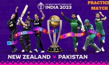 Pakistan vs New Zealand Cricket World Cup 2023 Practice Match Poster