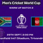 RSA vs AFG World Cup 2023 Warm Up Match Poster