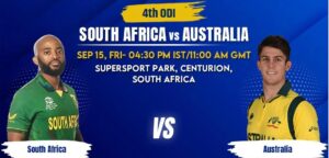 Read more about the article South Africa vs Australia 4th ODI Match (15 Sept 2023) Fantasy Team Prediction, Weather Forecast, SuperSport Park, Centurion Pitch Report