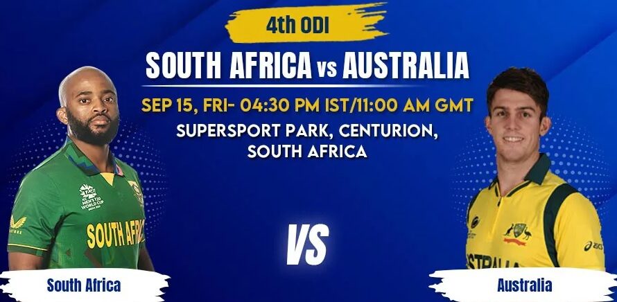 South Africa vs Australia 4th ODI Match (15 Sept 2023) Fantasy Team Prediction, Weather Forecast, SuperSport Park, Centurion Pitch Report