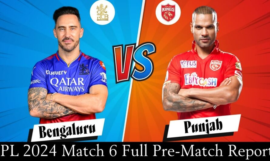RCB vs PBKS IPL 2024 Match 6 Dream11 Fantasy Team Prediction, Bengaluru Weather, M Chinnaswamy Pitch Report