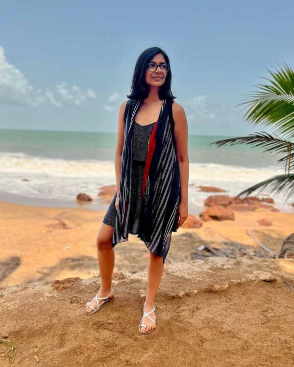 Swati Maliwal spending some time at beach wearing a black dress