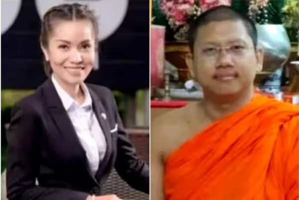 Thai Politician Scandal Wife with her adopted Monk son photo