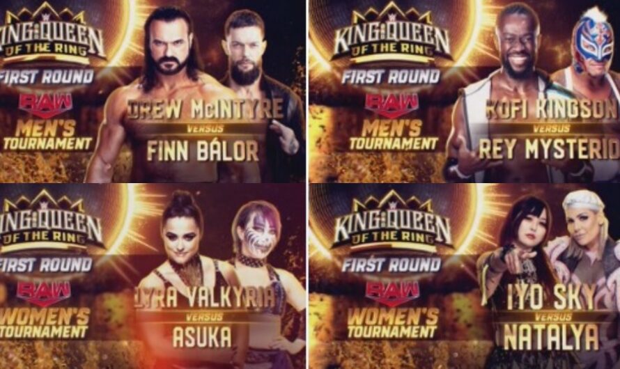 WWE’s King and Queen of the Ring Tournament First Round Sparks Excitement on RAW – Here’s the Full Matchup Rundown for May 6, 2024!