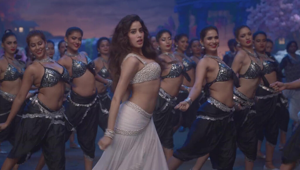 Janhvi Kapoor in Daavudi showing her sexy body in a short blouse