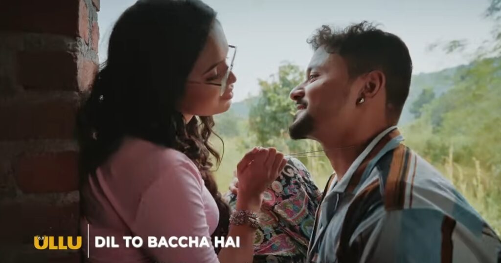 Dil To Baccha Hai ULLU Web Series Rahul Bhoj and Neha Gupta romantic photo