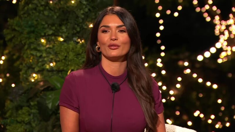 Love Island: All Stars Season 2 Episode 7 India Reynolds at interview with host Maya Jama, after getting dumped