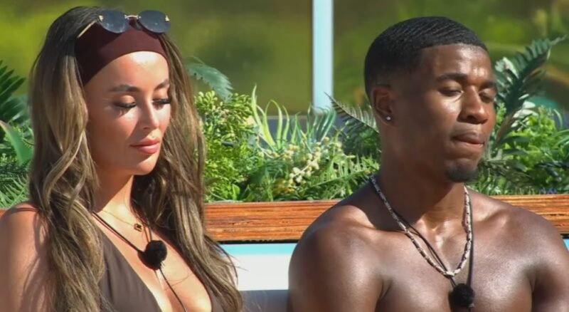 Love Island: All Stars Season 2 Episode 12 Harriett and Montel making decision at recoupling
