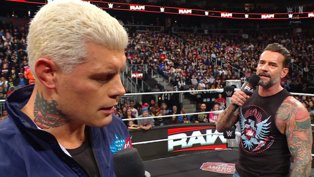 WWE RAW 27 Jan 2025 Cody Rhodes and CM Punk in a fiery promo segment