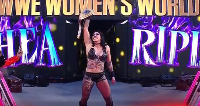 WWE RAW Netflix Premiere (6 Jan 2025) Rhea Ripley Womens World Title Winning moment