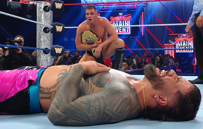 WWE Saturday Night’s Main Event 25 Jan 2025 Gunther celebrating his win over Jey Uso