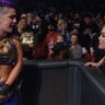 WWE SmackDown 17 Jan 2025 Bayley and Roxanne Perez war of words by ringside