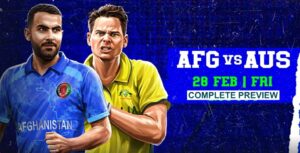 Read more about the article Afghanistan vs Australia (Champions Trophy) 28 Feb 2025 – Dream11 Tips, Pitch Report, Match Time & Live Streaming Details