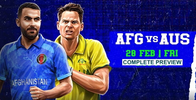 Afghanistan vs Australia (Champions Trophy) 28 Feb 2025 Hashmatullah Shahidi vs Steve Smith battle