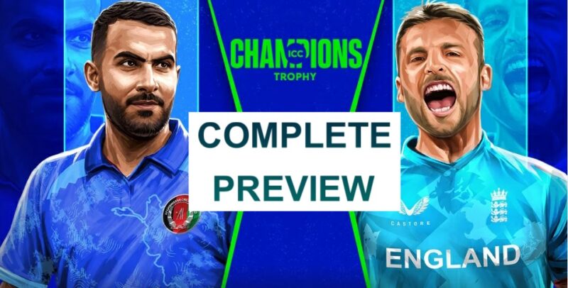 Afghanistan vs England (Champions Trophy) 26 Feb 2025 Hashmatullah Shahidi vs Jos Buttler battle