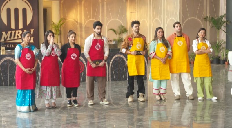 Celebrity MasterChef India Episode 19 (20 Feb 2025) Judges telling Movie Theatre team challenge rules to Celebrity Participants