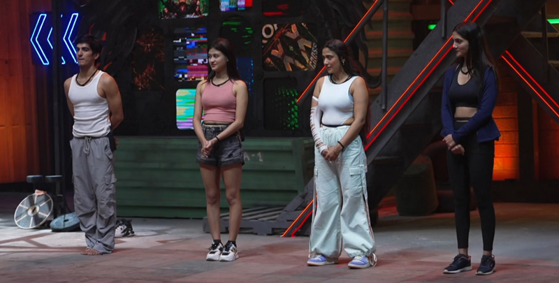 MTV Roadies Double Cross Episode 12 (16 Feb 2025) Vinod Bhat, Violeena, Neha Narwal, and Neha Shekhawat impressing the gang leaders