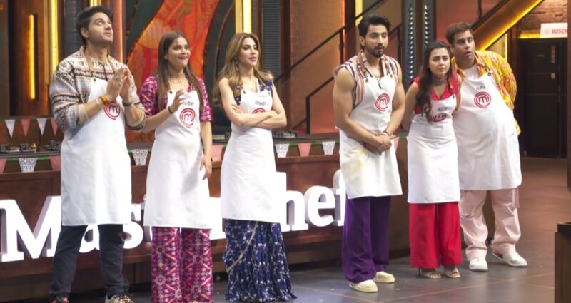 Celebrity MasterChef India Episode 43 (26 March 2025) Both Team Red and Team Blue hearing challenge rules