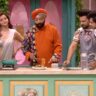 Colors TV Laughter Chefs Season 2 Episode 12 Chef Harpal Singh tasting Jaadui Noodles cooked by Rubina Dilaik and Rahul Vaidya