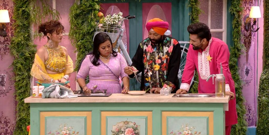 Colors TV Laughter Chefs Season 2 Episode 13 Judge Chef Harpal Singh Sokhi giving verdict on Rubina Dilaik and Rahul Vaidya's cooked Ravioli