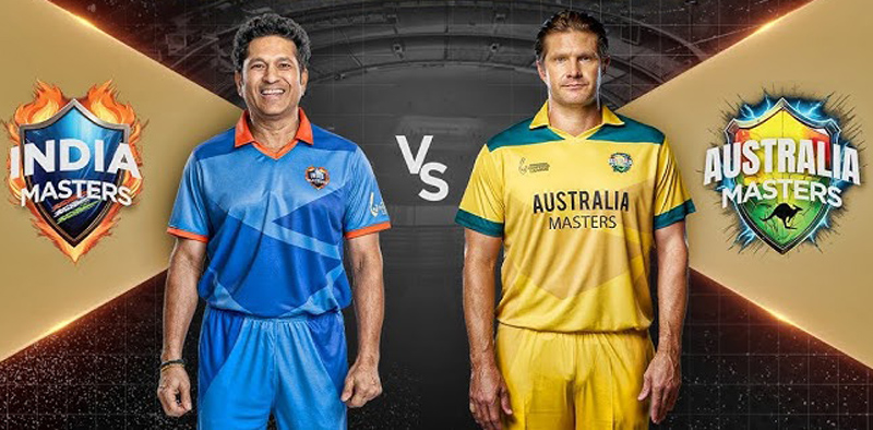 India Masters vs Australia Masters Semi Final Captains of both teams showing swag