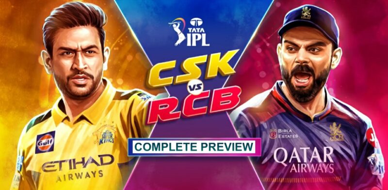 CSK vs RCB (IPL 2025) Match 8 MS Dhoni vs Virat Kohli battle