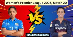 Read more about the article MI-W vs RCB-W (WPL Season 3) 11 March 2025 – Dream11 Tips, Pitch Report, Match Time & Live Streaming Details