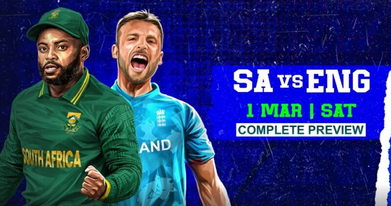 South Africa vs England (Champions Trophy) 1 March 2025 Temba Bavuma vs Jos Buttler Battle