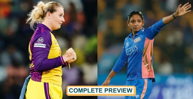 UP-W vs MI-W (WPL Season 3) 6 March 2025 Deepti Sharma vs Harmanpreet Kaur battle
