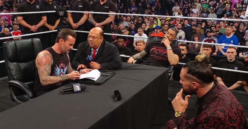 WWE SmackDown 28 March 2025 Paul Heyman telling contract terms to CM Punk
