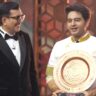 Celebrity MasterChef India Episode 55 (11 April 2025) Gaurav Khanna with Chef Sanjeev Kapoor after trophy win