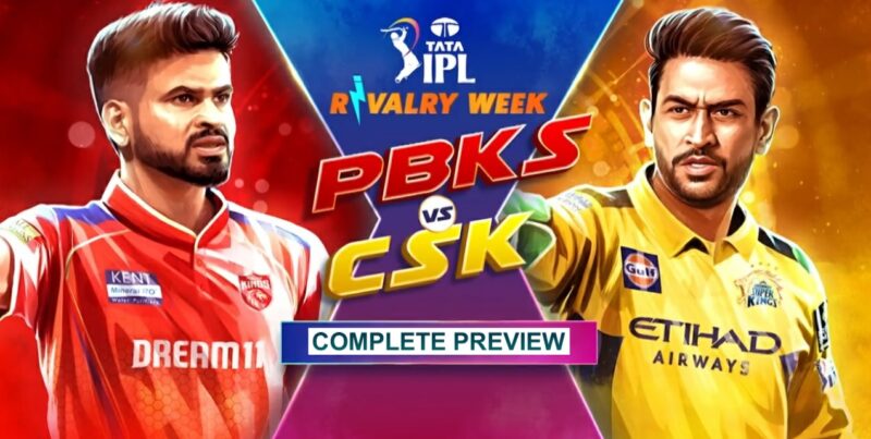 PBKS vs CSK (IPL 2025) Match 22 Shreyas Iyer vs MS Dhoni battle