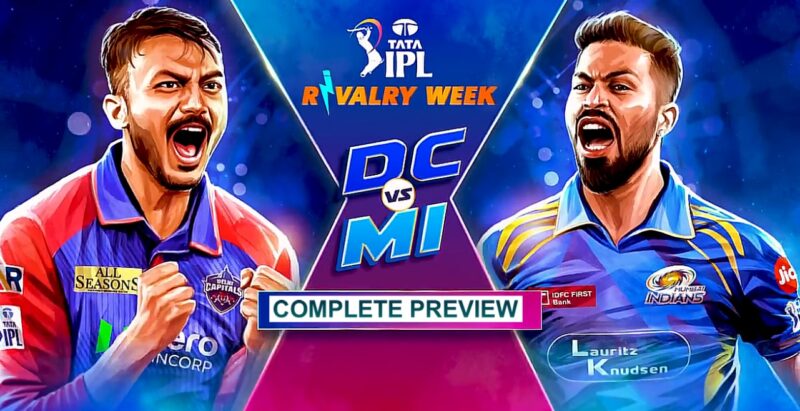 DC vs MI (IPL 2025) Match 29 Axar Patel vs Hardik Pandya battle