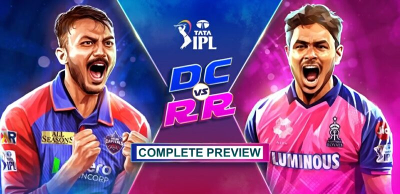 DC vs RR (IPL 2025) Match 32 Axar Patel vs Riyan Parag battle