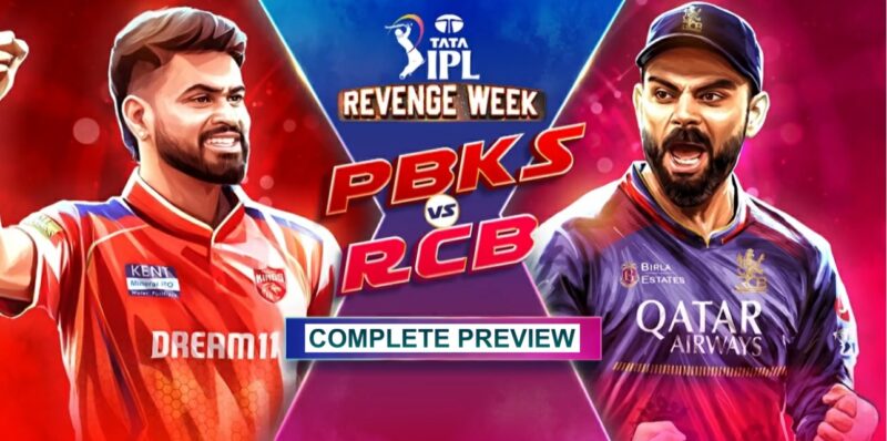 PBKS vs RCB (IPL 2025) Match 37 Shreyas Iyer vs Virat Kohli battle