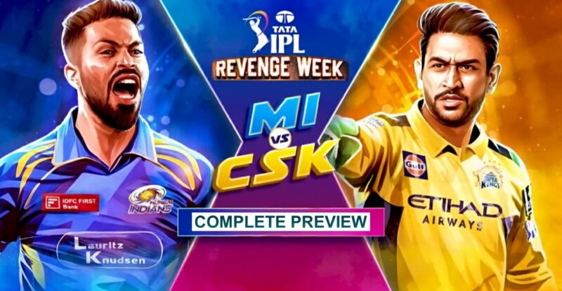 MI vs CSK (IPL 2025) Match 38 Hardik Pandya vs MS Dhoni battle