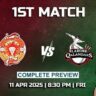 Islamabad United vs Lahoree Qalandars (PSL 2025) Match 1 Shadab Khan vs Shaheen Shah Afridi battle